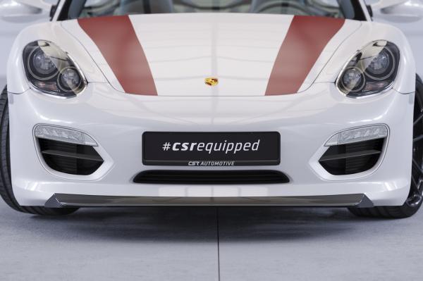 CSR Frontspoiler | Cup-Spoilerlippe mit ABE für Porsche Boxster 987 CSL414-G Glossy schwarz Hochglanz (keine Lackierung erforderlich)