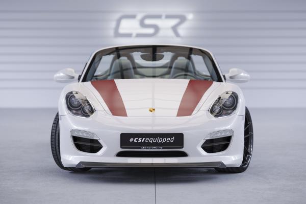 CSR Frontspoiler | Cup-Spoilerlippe mit ABE für Porsche Boxster 987 CSL414-G Glossy schwarz Hochglanz (keine Lackierung erforderlich)
