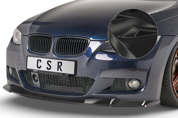 CSR Frontspoiler | Cup-Spoilerlippe mit ABE für BMW 3er E92 / E93 M-Paket CSL418-G Glossy schwarz Hochglanz (keine Lackierung erforderlich)