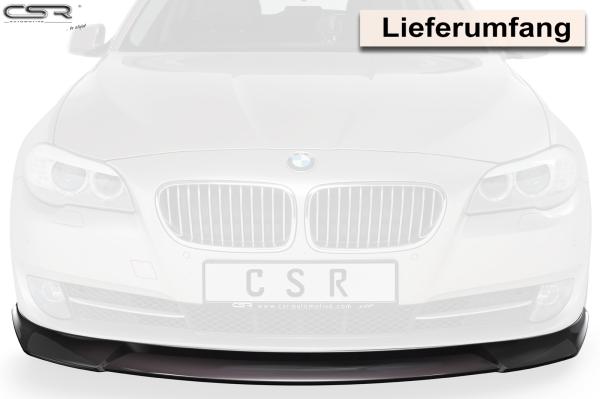 CSR Frontspoiler | Cup-Spoilerlippe mit ABE für BMW 5er F10 / F11 CSL421-G Glossy schwarz Hochglanz (keine Lackierung erforderlich)