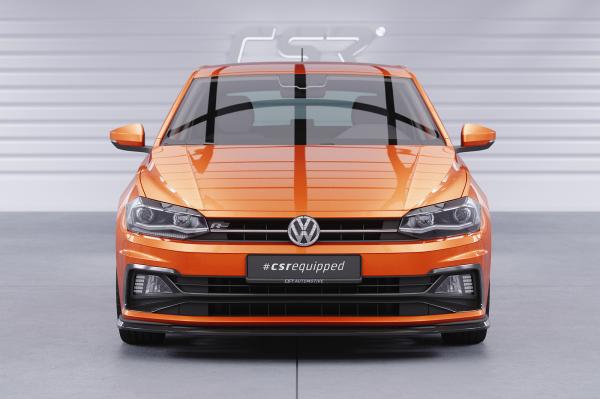 CSR Frontspoiler | Cup-Spoilerlippe mit ABE für VW Polo VI 2G (Typ AW) GTI / R-Line CSL425-G Glossy schwarz Hochglanz (keine Lackierung erforderlich)
