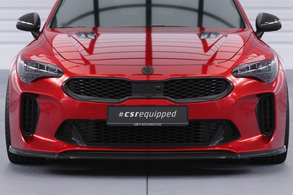 CSR Frontspoiler | Cup-Spoilerlippe mit ABE für Kia Stinger GT CSL426-S strukturiert schwarz matt (keine Lackierung erforderlich)