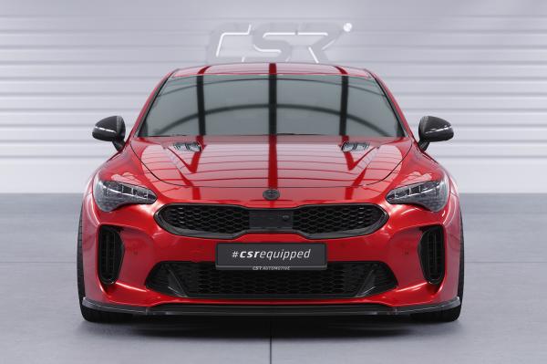 CSR Frontspoiler | Cup-Spoilerlippe mit ABE für Kia Stinger GT CSL426-S strukturiert schwarz matt (keine Lackierung erforderlich)