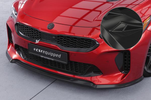 CSR Frontspoiler | Cup-Spoilerlippe mit ABE für Kia Stinger GT CSL426-G Glossy schwarz Hochglanz (keine Lackierung erforderlich)