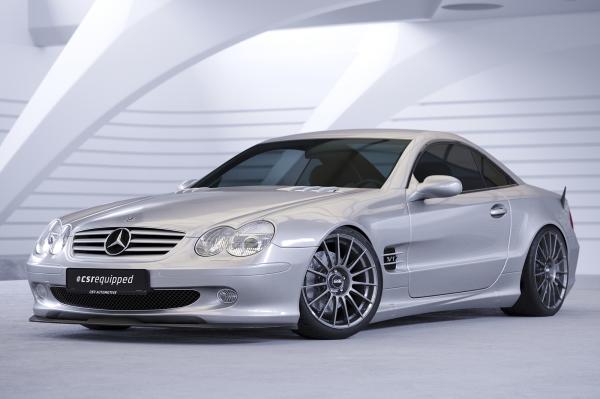 CSR Frontspoiler | Cup-Spoilerlippe mit ABE für Mercedes-Benz SL-Klasse R230 CSL427-C Carbon Look Hochglanz (keine Lackierung erforderlich)