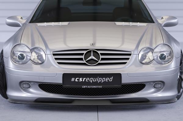 CSR Frontspoiler | Cup-Spoilerlippe mit ABE für Mercedes-Benz SL-Klasse R230 CSL427-C Carbon Look Hochglanz (keine Lackierung erforderlich)