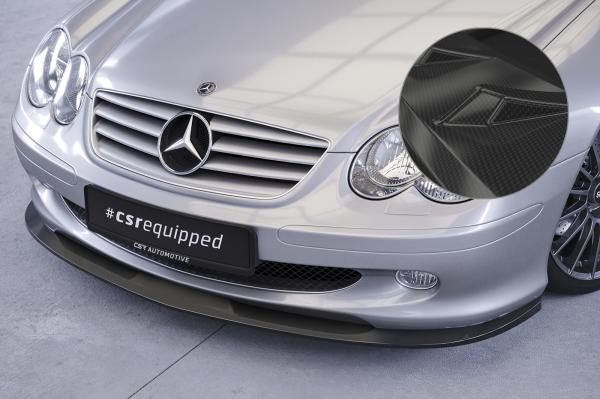 CSR Frontspoiler | Cup-Spoilerlippe mit ABE für Mercedes-Benz SL-Klasse R230 CSL427-C Carbon Look Hochglanz (keine Lackierung erforderlich)
