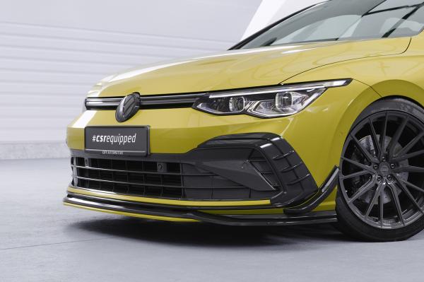 CSR Frontspoiler | Cup-Spoilerlippe mit ABE für VW Golf 8 GTI, GTD, GTE, R-Line CSL429-L Lackierung erforderlich (unlackiert roh)