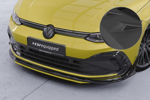 CSR Frontspoiler | Cup-Spoilerlippe mit ABE für VW Golf 8 GTI, GTD, GTE, R-Line CSL429-L Lackierung erforderlich (unlackiert roh)