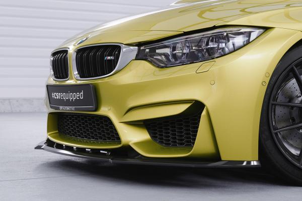 CSR Frontspoiler | Cup-Spoilerlippe mit ABE für BMW M3/M4 F80/F82/F83 CSL433-G Glossy schwarz Hochglanz (keine Lackierung erforderlich)