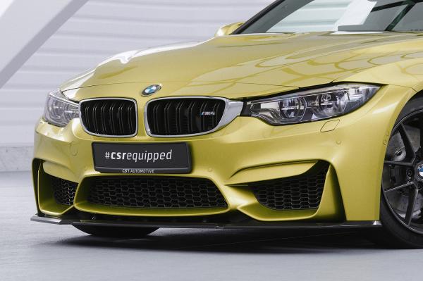CSR Frontspoiler | Cup-Spoilerlippe mit ABE für BMW M3/M4 F80/F82/F83 CSL433-G Glossy schwarz Hochglanz (keine Lackierung erforderlich)