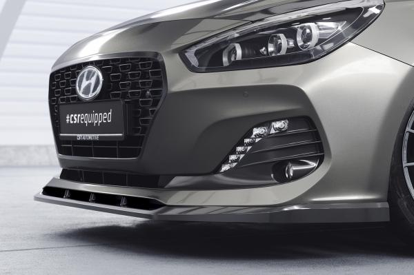 CSR Frontspoiler | Cup-Spoilerlippe mit ABE für Hyundai I30 (PD) CSL434-G Glossy schwarz Hochglanz (keine Lackierung erforderlich)