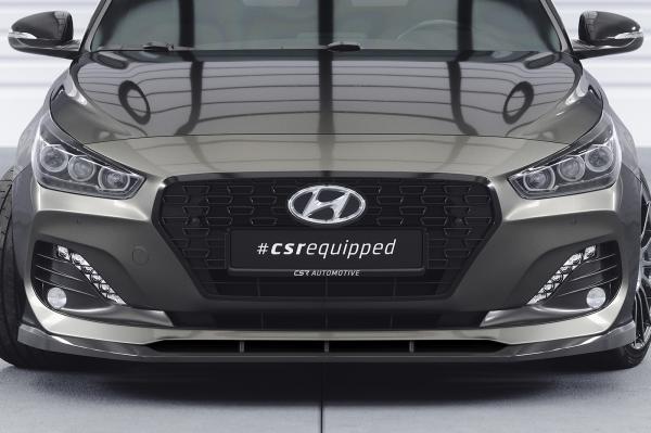 CSR Frontspoiler | Cup-Spoilerlippe mit ABE für Hyundai I30 (PD) CSL434-G Glossy schwarz Hochglanz (keine Lackierung erforderlich)