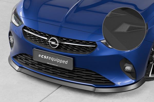 CSR Frontspoiler | Cup-Spoilerlippe mit ABE für Opel Corsa F CSL435-S strukturiert schwarz matt (keine Lackierung erforderlich)