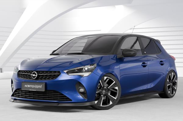 CSR Frontspoiler | Cup-Spoilerlippe mit ABE für Opel Corsa F CSL435-S strukturiert schwarz matt (keine Lackierung erforderlich)