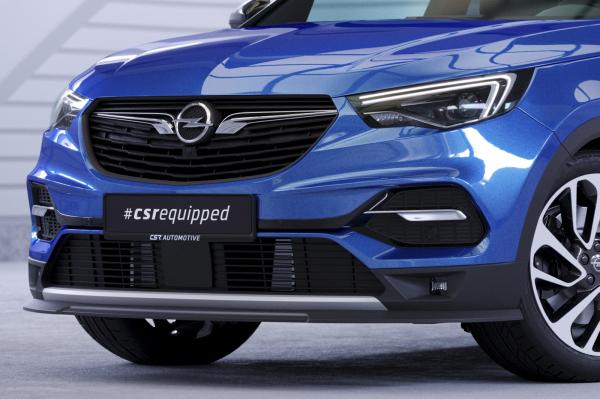 CSR Frontspoiler | Cup-Spoilerlippe mit ABE für Opel Grandland X CSL441-G Glossy schwarz Hochglanz (keine Lackierung erforderlich)