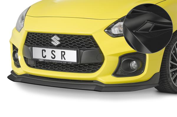 CSR Frontspoiler | Cup-Spoilerlippe mit ABE für Suzuki Swift 6 (RZ/AZ) Sport CSL442-G Glossy schwarz Hochglanz (keine Lackierung erforderlich)