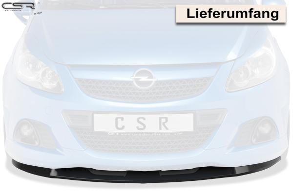 CSR Frontspoiler | Cup-Spoilerlippe mit ABE für Opel Corsa D OPC CSL443-S strukturiert schwarz matt (keine Lackierung erforderlich)
