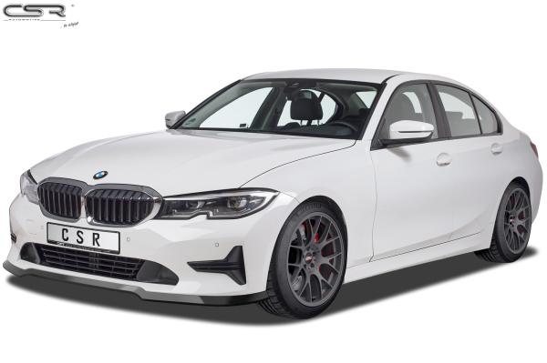 CSR Frontspoiler | Cup-Spoilerlippe mit ABE für BMW 3er G20 Limousine / G21 Touring CSL444-G Glossy schwarz Hochglanz (keine Lackierung erforderlich)