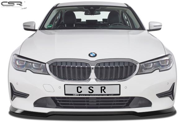CSR Frontspoiler | Cup-Spoilerlippe mit ABE für BMW 3er G20 Limousine / G21 Touring CSL444-G Glossy schwarz Hochglanz (keine Lackierung erforderlich)