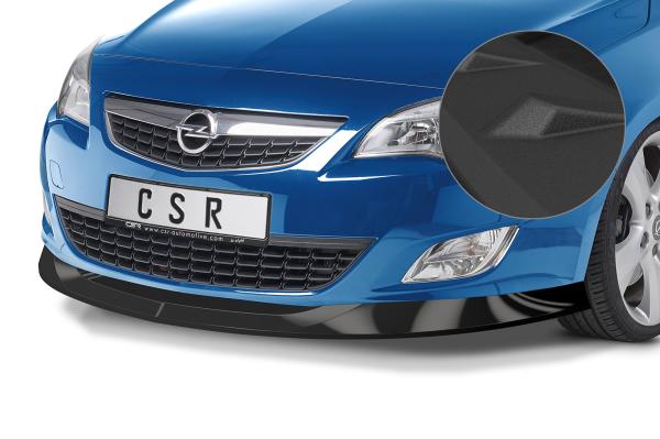 CSR Frontspoiler | Cup-Spoilerlippe mit ABE für Opel Astra J CSL447-S strukturiert schwarz matt (keine Lackierung erforderlich)