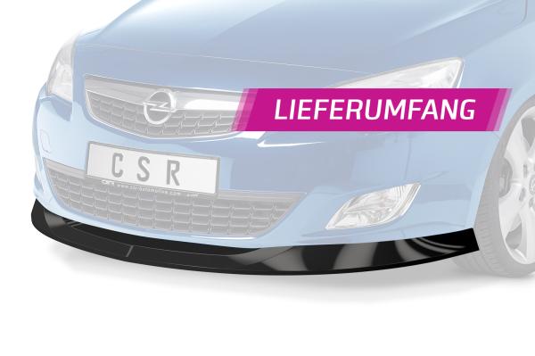 CSR Frontspoiler | Cup-Spoilerlippe mit ABE für Opel Astra J CSL447-C Carbon Look Hochglanz (keine Lackierung erforderlich)