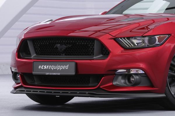 CSR Frontspoiler | Cup-Spoilerlippe mit ABE für Ford Mustang VI CSL448-G Glossy schwarz Hochglanz (keine Lackierung erforderlich)