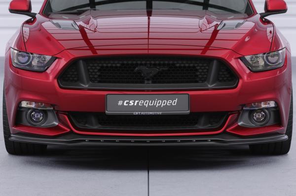 CSR Frontspoiler | Cup-Spoilerlippe mit ABE für Ford Mustang VI CSL448-G Glossy schwarz Hochglanz (keine Lackierung erforderlich)