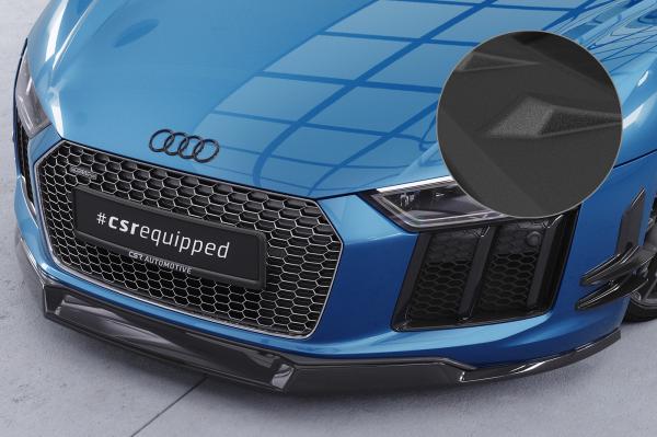 CSR Frontspoiler | Cup-Spoilerlippe mit ABE für Audi R8 (Typ 4S) CSL451-S strukturiert schwarz matt (keine Lackierung erforderlich)