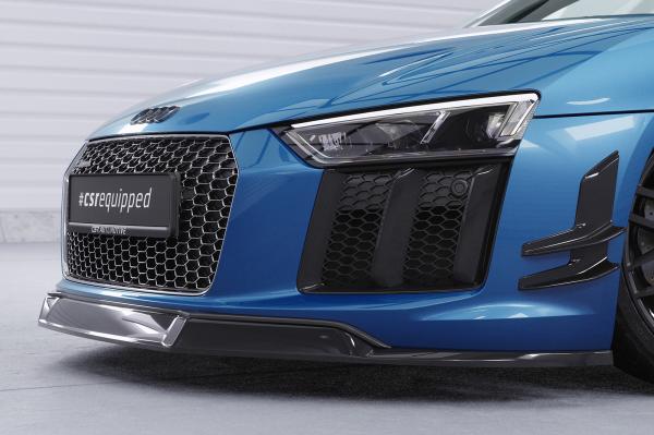 CSR Frontspoiler | Cup-Spoilerlippe mit ABE für Audi R8 (Typ 4S) CSL451-G Glossy schwarz Hochglanz (keine Lackierung erforderlich)