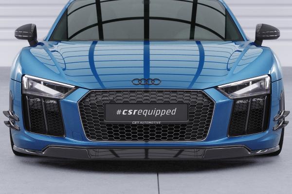 CSR Frontspoiler | Cup-Spoilerlippe mit ABE für Audi R8 (Typ 4S) CSL451-G Glossy schwarz Hochglanz (keine Lackierung erforderlich)