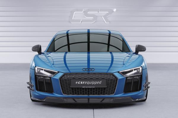CSR Frontspoiler | Cup-Spoilerlippe mit ABE für Audi R8 (Typ 4S) CSL451-G Glossy schwarz Hochglanz (keine Lackierung erforderlich)