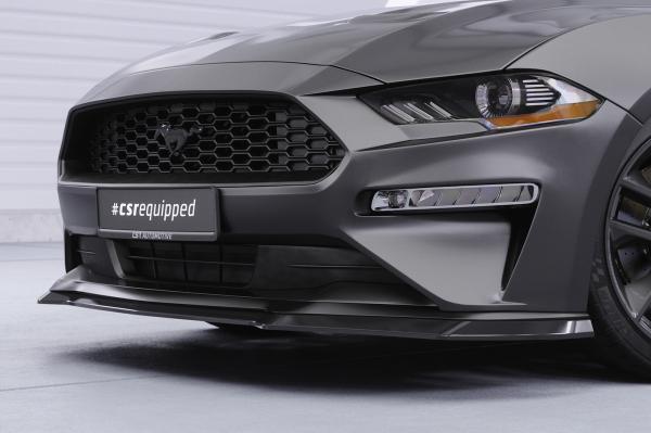 CSR Frontspoiler | Cup-Spoilerlippe mit ABE für Ford Mustang VI CSL452-G Glossy schwarz Hochglanz (keine Lackierung erforderlich)