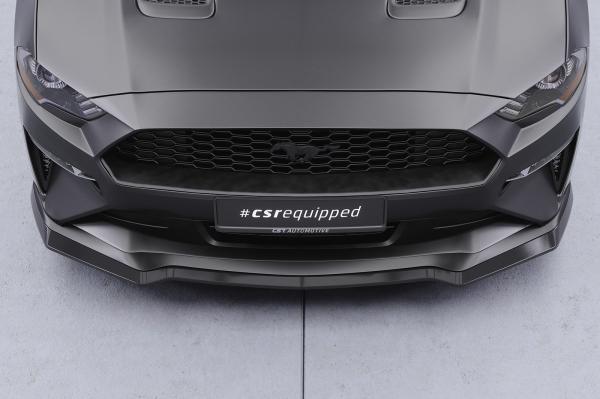 CSR Frontspoiler | Cup-Spoilerlippe mit ABE für Ford Mustang VI CSL452-G Glossy schwarz Hochglanz (keine Lackierung erforderlich)