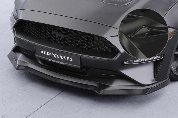 CSR Frontspoiler | Cup-Spoilerlippe mit ABE für Ford Mustang VI CSL452-G Glossy schwarz Hochglanz (keine Lackierung erforderlich)