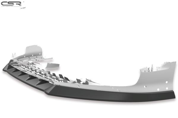 CSR Frontspoiler | Cup-Spoilerlippe mit ABE für Audi S3 / A3 8V S-Line Cabrio / Limo CSL453-G Glossy schwarz Hochglanz (keine Lackierung erforderlich)