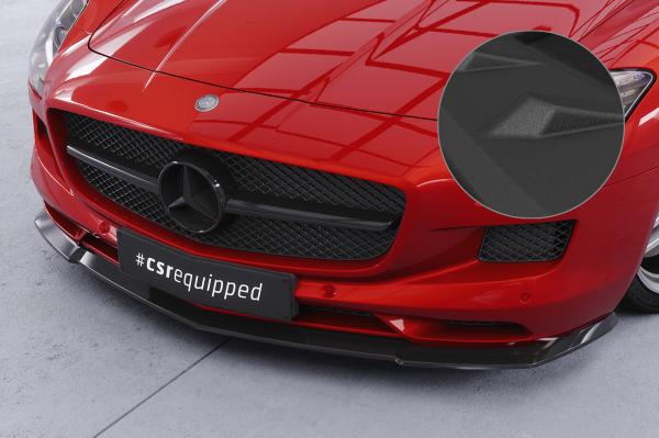 CSR Frontspoiler | Cup-Spoilerlippe mit ABE für Mercedes-Benz SLS AMG (197) CSL462-S strukturiert schwarz matt (keine Lackierung erforderlich)
