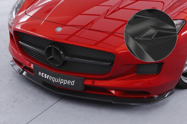CSR Frontspoiler | Cup-Spoilerlippe mit ABE für Mercedes-Benz SLS AMG (197) CSL462-C Carbon Look Hochglanz (keine Lackierung erforderlich)