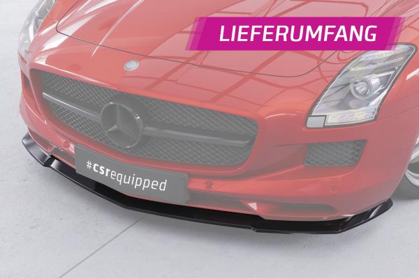 CSR Frontspoiler | Cup-Spoilerlippe mit ABE für Mercedes-Benz SLS AMG (197) CSL462-C Carbon Look Hochglanz (keine Lackierung erforderlich)