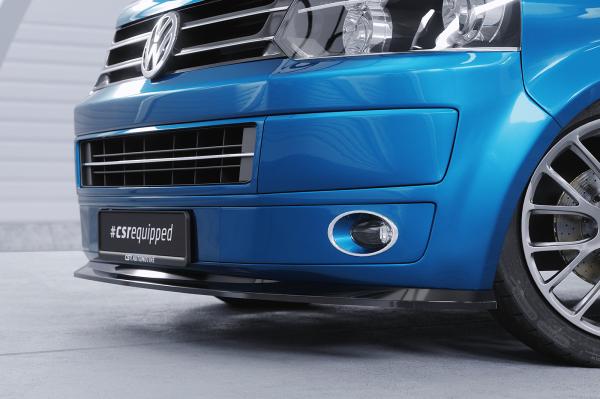CSR Frontspoiler | Cup-Spoilerlippe mit ABE für VW T5 Bus CSL465-C Carbon Look Hochglanz (keine Lackierung erforderlich)
