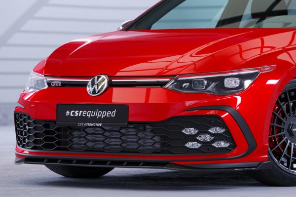 CSR Frontspoiler | Cup-Spoilerlippe mit ABE für VW Golf 8 (Typ CD) GTI/GTD/GTE/R-Line CSL466-C Carbon Look Hochglanz (keine Lackierung erforderlich)