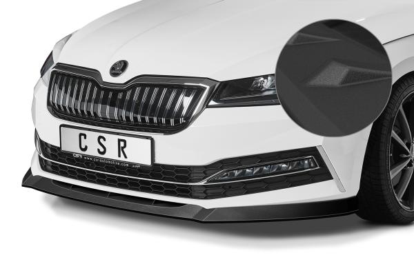 CSR Frontspoiler | Cup-Spoilerlippe mit ABE für Skoda Superb III (Typ 3V) CSL468-S strukturiert schwarz matt (keine Lackierung erforderlich)