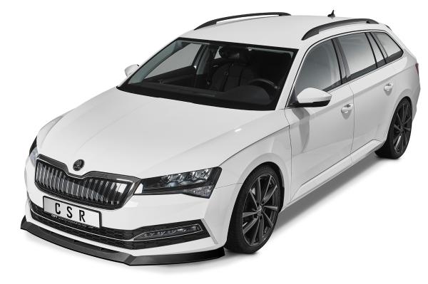 CSR Frontspoiler | Cup-Spoilerlippe mit ABE für Skoda Superb III (Typ 3V) CSL468-L Lackierung erforderlich (unlackiert roh)