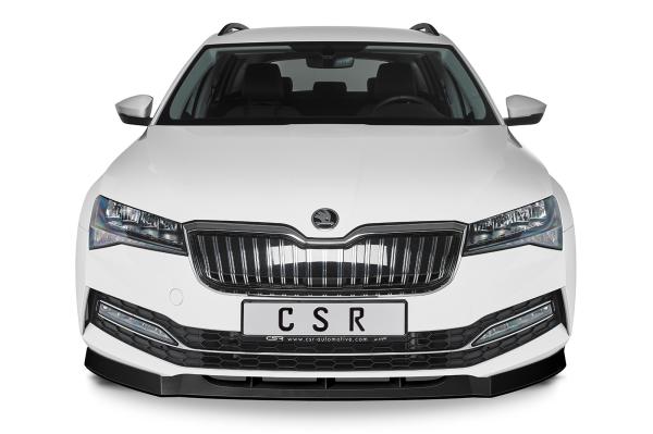 CSR Frontspoiler | Cup-Spoilerlippe mit ABE für Skoda Superb III (Typ 3V) CSL468-L Lackierung erforderlich (unlackiert roh)