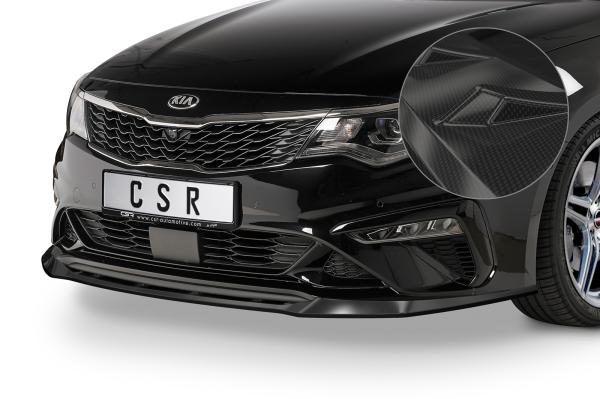 CSR Frontspoiler | Cup-Spoilerlippe mit ABE für Kia Optima (JF) GT/GT-Line CSL469-C Carbon Look Hochglanz (keine Lackierung erforderlich)