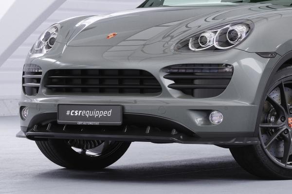 CSR Frontspoiler | Cup-Spoilerlippe mit ABE für Porsche Cayenne Typ 92A CSL470-G Glossy schwarz Hochglanz (keine Lackierung erforderlich)