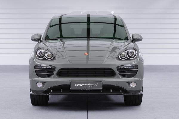 CSR Frontspoiler | Cup-Spoilerlippe mit ABE für Porsche Cayenne Typ 92A CSL470-G Glossy schwarz Hochglanz (keine Lackierung erforderlich)