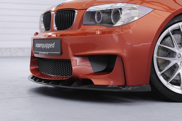CSR Frontspoiler | Cup-Spoilerlippe mit ABE für BMW 1er E82 M Coupe CSL471-C Carbon Look Hochglanz (keine Lackierung erforderlich)