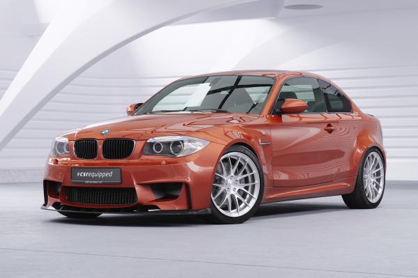 CSR Frontspoiler | Cup-Spoilerlippe mit ABE für BMW 1er E82 M Coupe CSL471-C Carbon Look Hochglanz (keine Lackierung erforderlich)
