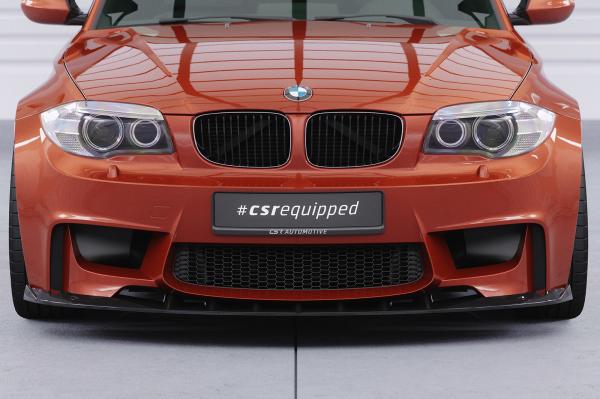 CSR Frontspoiler | Cup-Spoilerlippe mit ABE für BMW 1er E82 M Coupe CSL471-C Carbon Look Hochglanz (keine Lackierung erforderlich)
